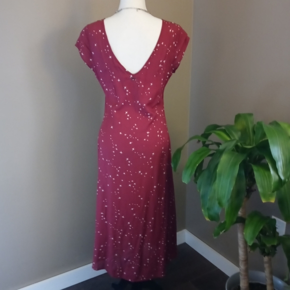 O'Neill rust colored star maxi dress button front - Picture 2 of 6